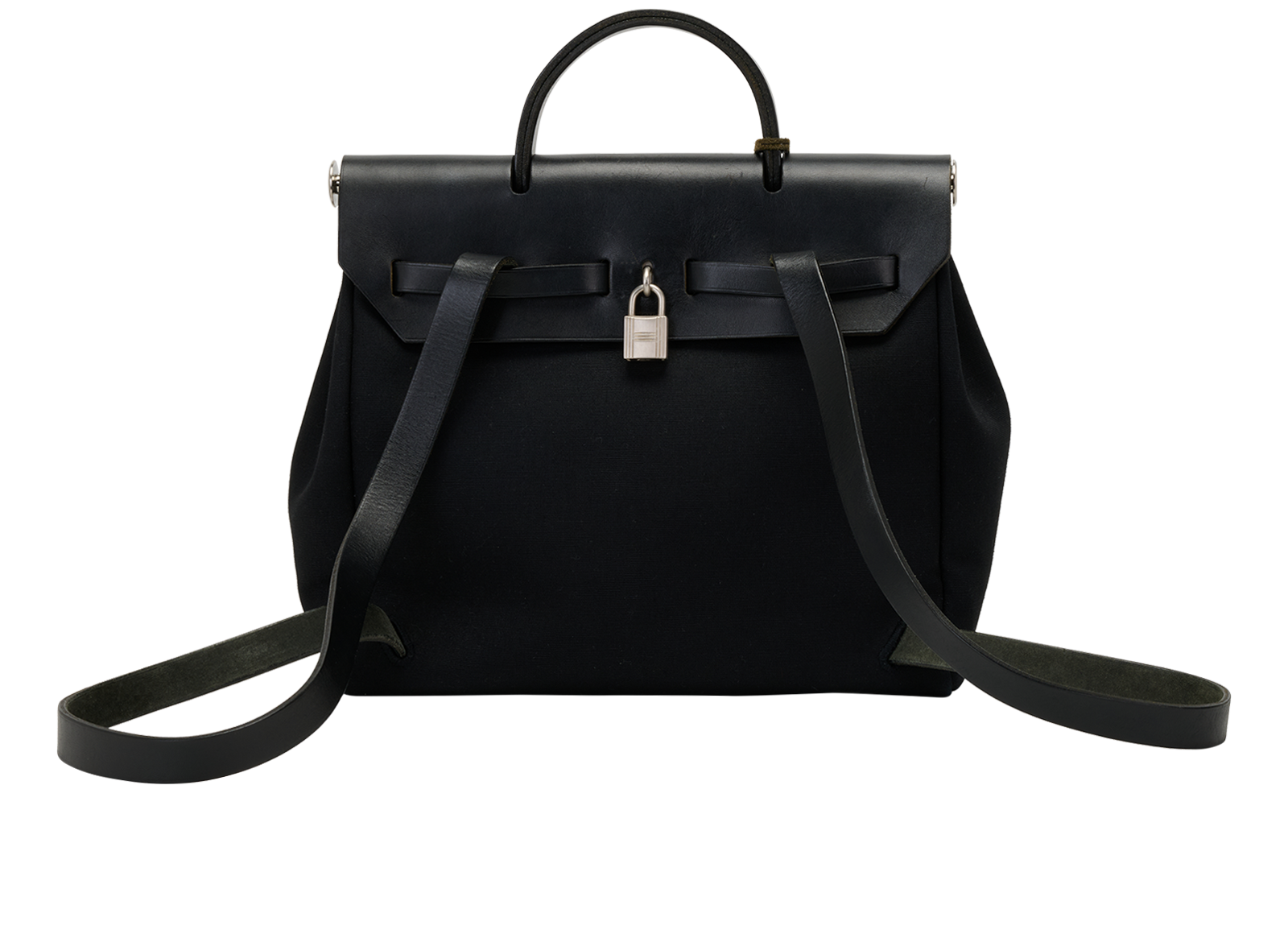 Aile A Dos 2 Ways, &pound;1,800, Handbags, Black, Canvas/Leather, Back view